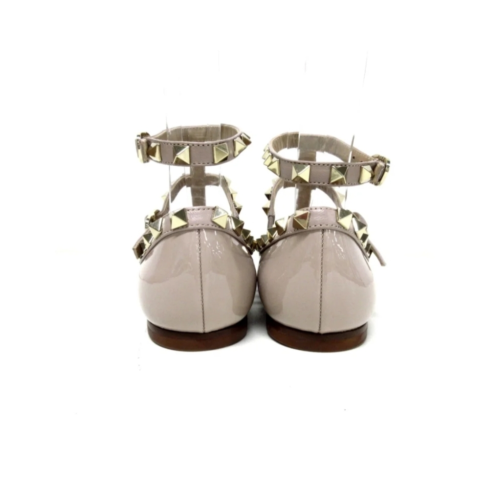 Valentino Garavani  Beige Studded Flats - Picture 3 of 8